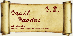 Vasil Maoduš vizit kartica